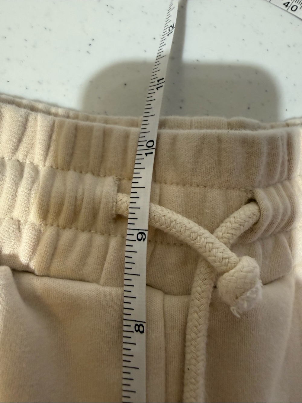 J80Fit Lounge Shorts Womens Small Beige Drawstring Sweat Shorts Cotton Blend - Picture 7 of 8